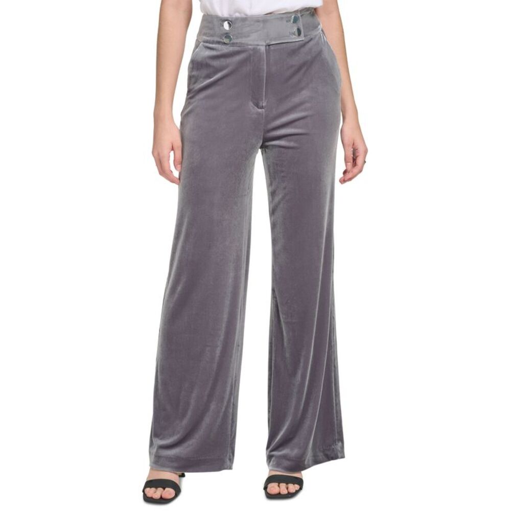 Calvin Klein Women's Velvet Wide Leg Pants